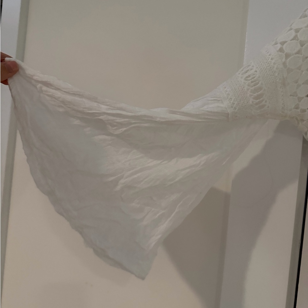 Vintage Havana White Boho Blouse with Crochet Details - Picture 6 of 6